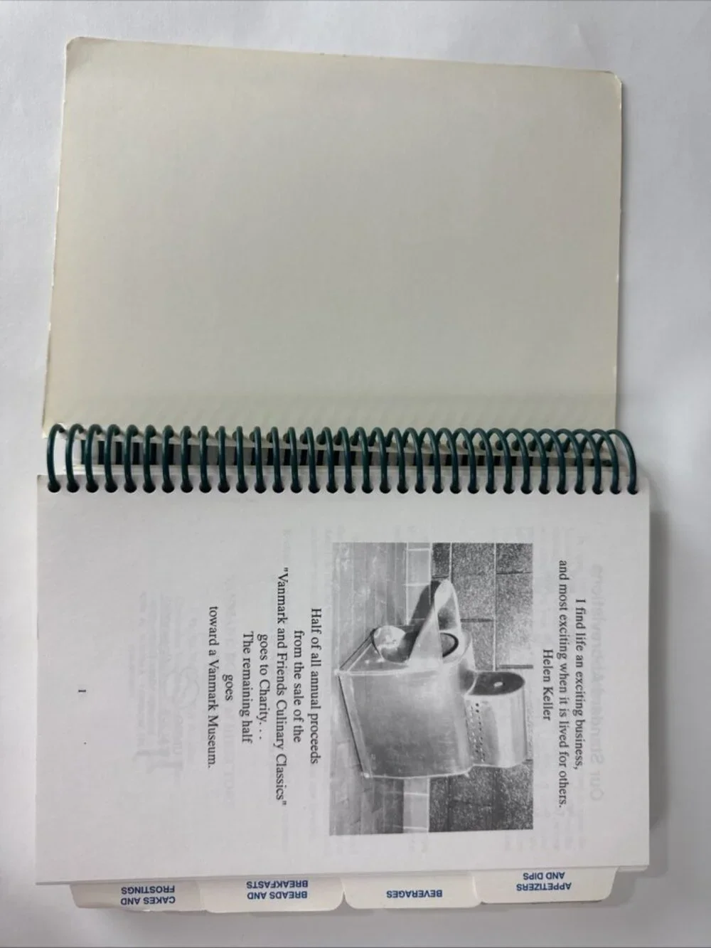 1997 Vanmark and Friends Culinary Classics Cookbook Iowa corporation Wallace